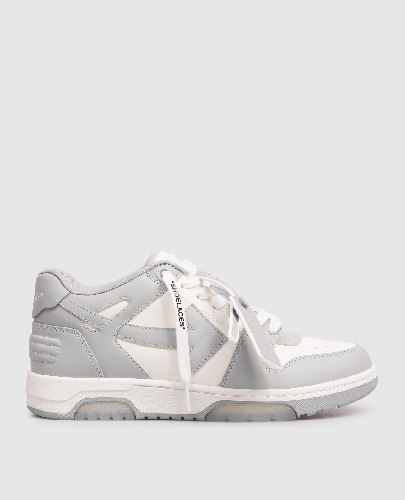 Out Of Office grey leather sneakers