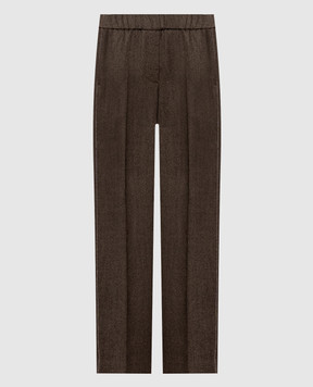 Peserico Brown wool pants P0457202581