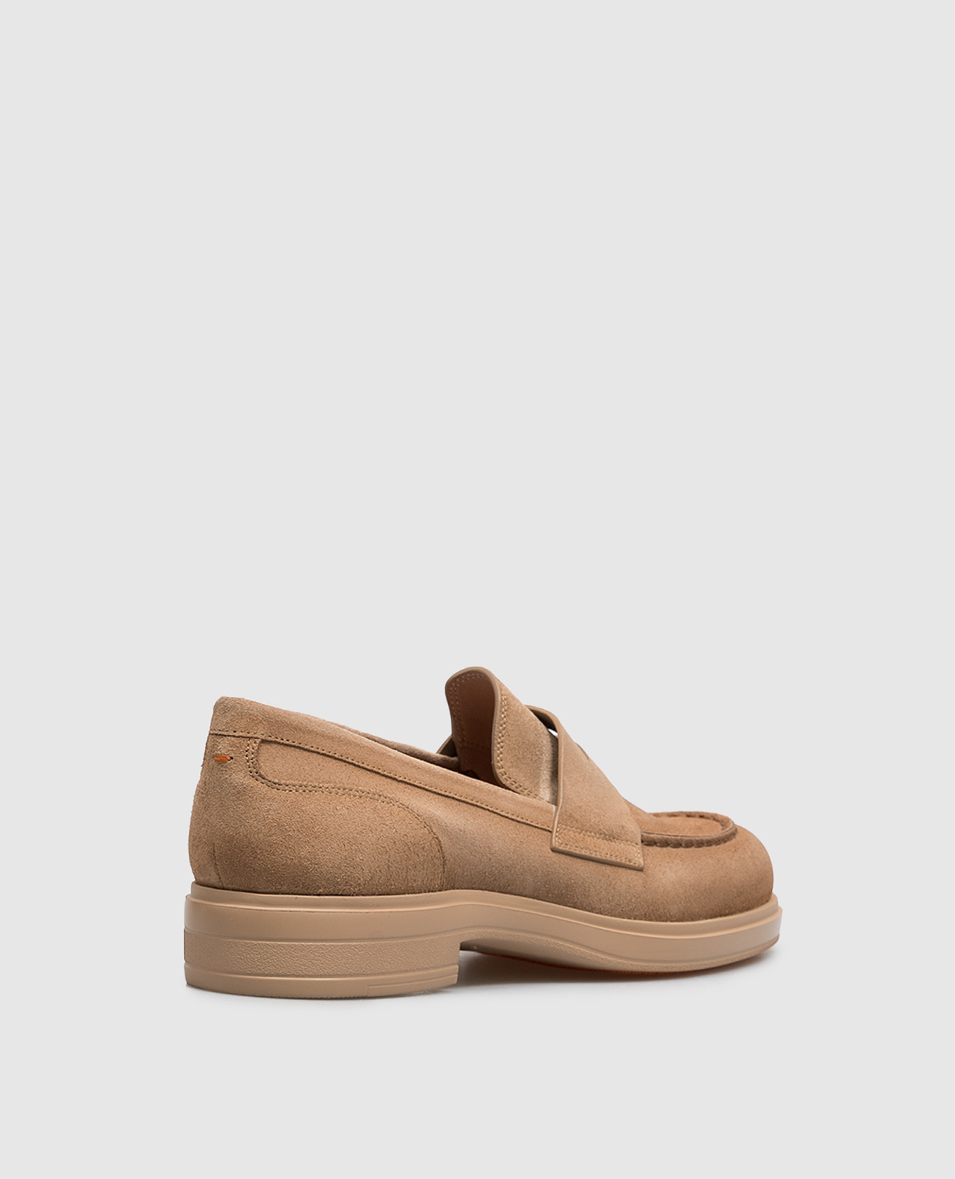 Brown suede loafers Santoni 3