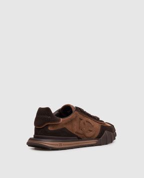 Dolce&Gabbana Dg Athletic brown suede sneakers CS2384A0836