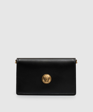 Borsa a tracolla Emblème in pelle nera