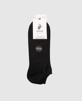 RiminiVeste Black Chiffon Short Socks CHIFFONMINI