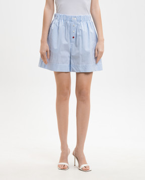 Solotre Blue striped shorts M1AB0061
