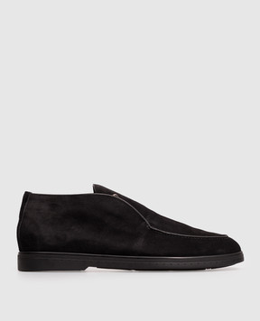 Stefano Ricci Black suede deserts with emblem UC62G4181SDP