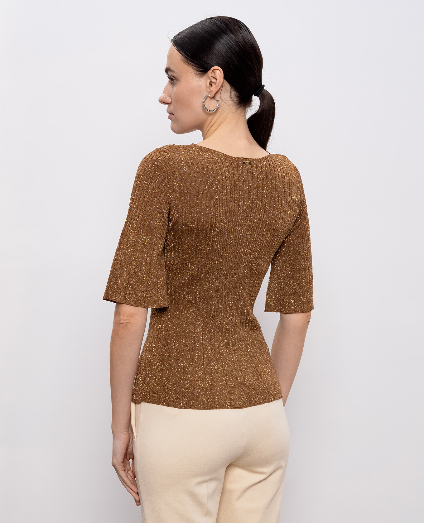 Brown top with lurex Twinset 4