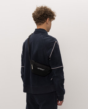 Off-White Black belt bag with logo print OWMNO02F26FB01