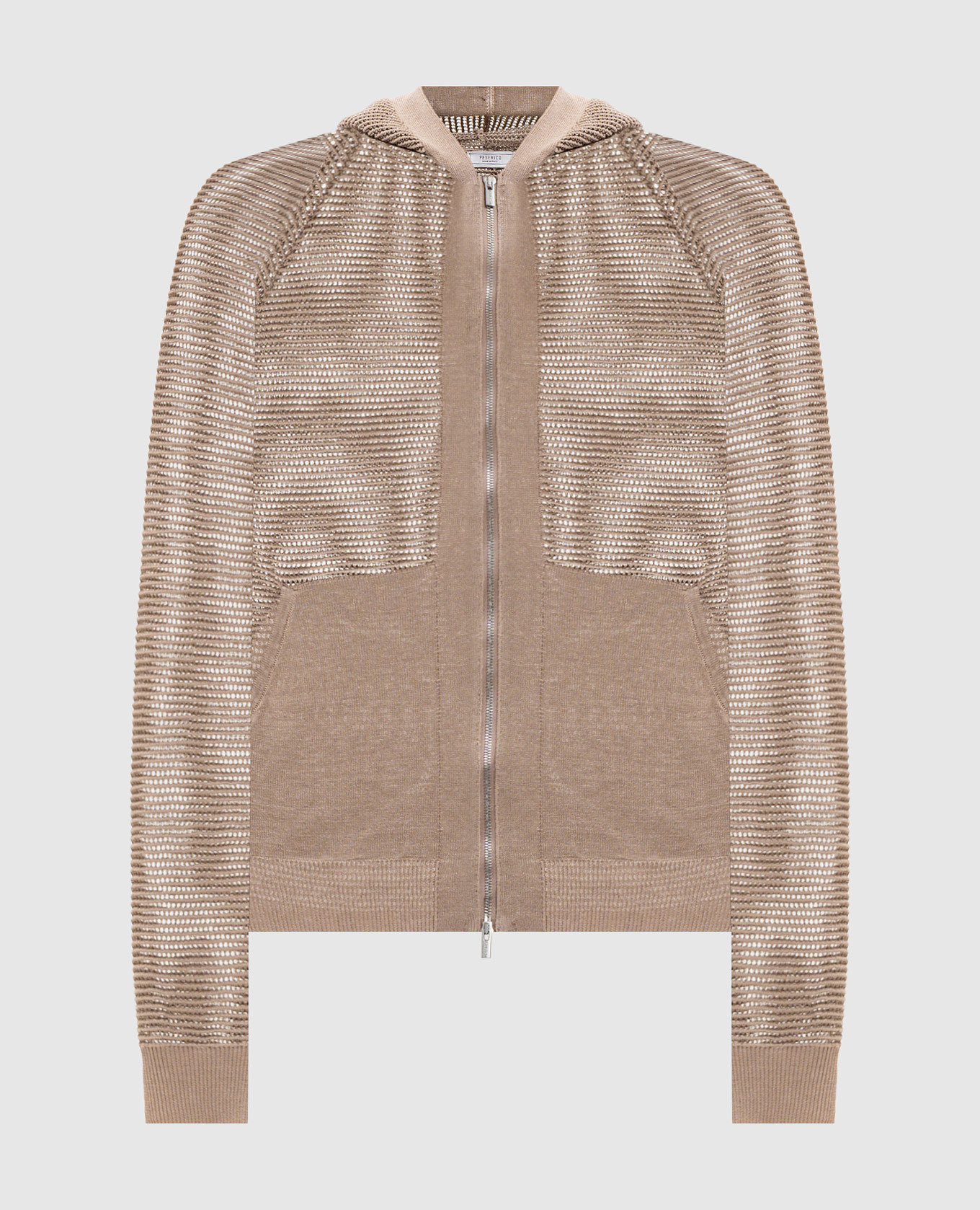 

Brown linen sports jacket Peserico