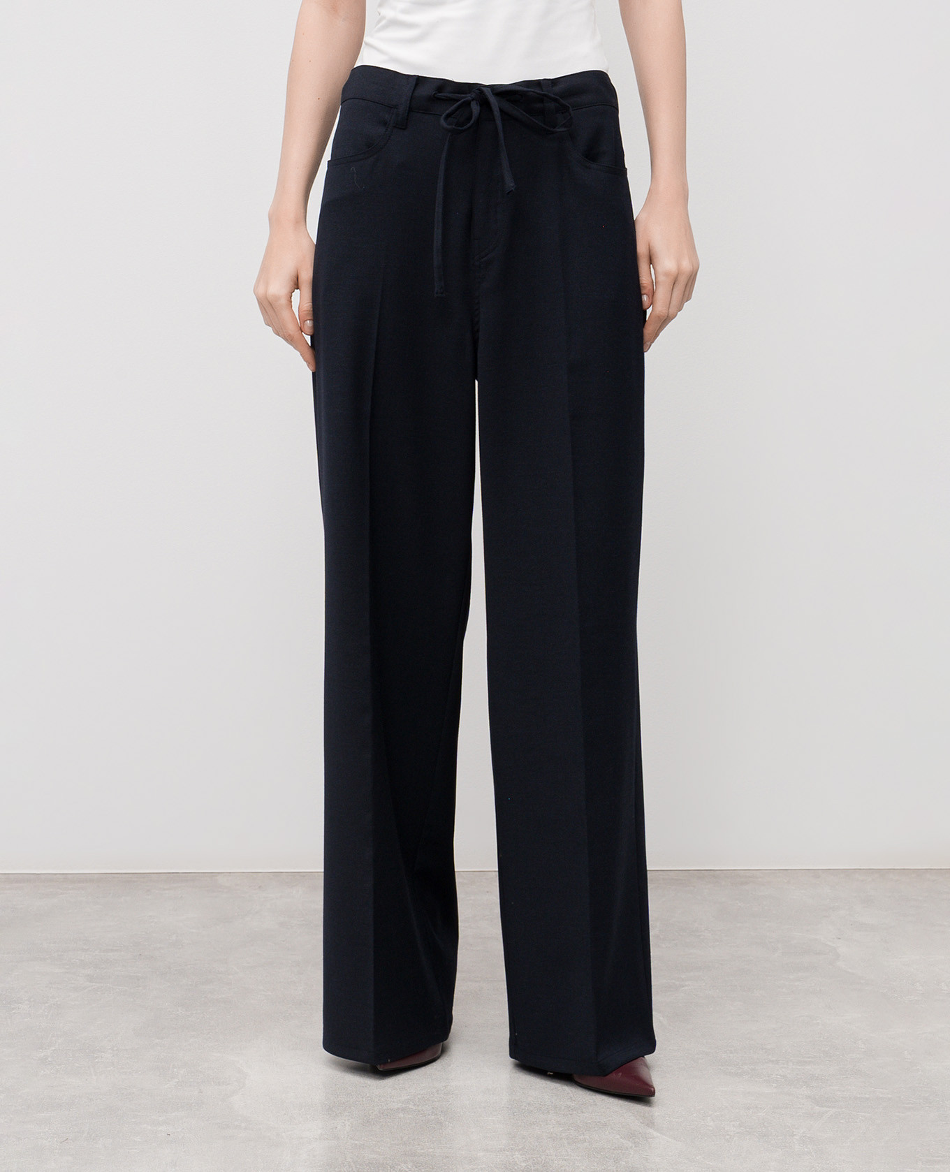 Blue pants with logo print Twinset 3