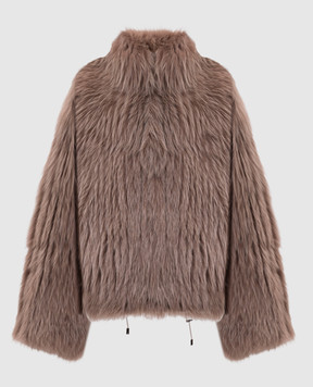 Elpidio Loffredo Beige fox fur coat VOL009AN20