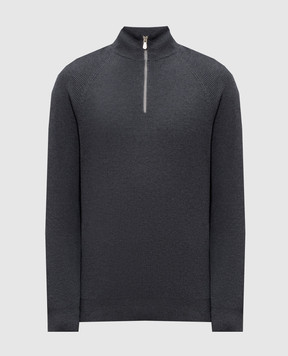 Brunello Cucinelli Gray ribbed jumper M29400104