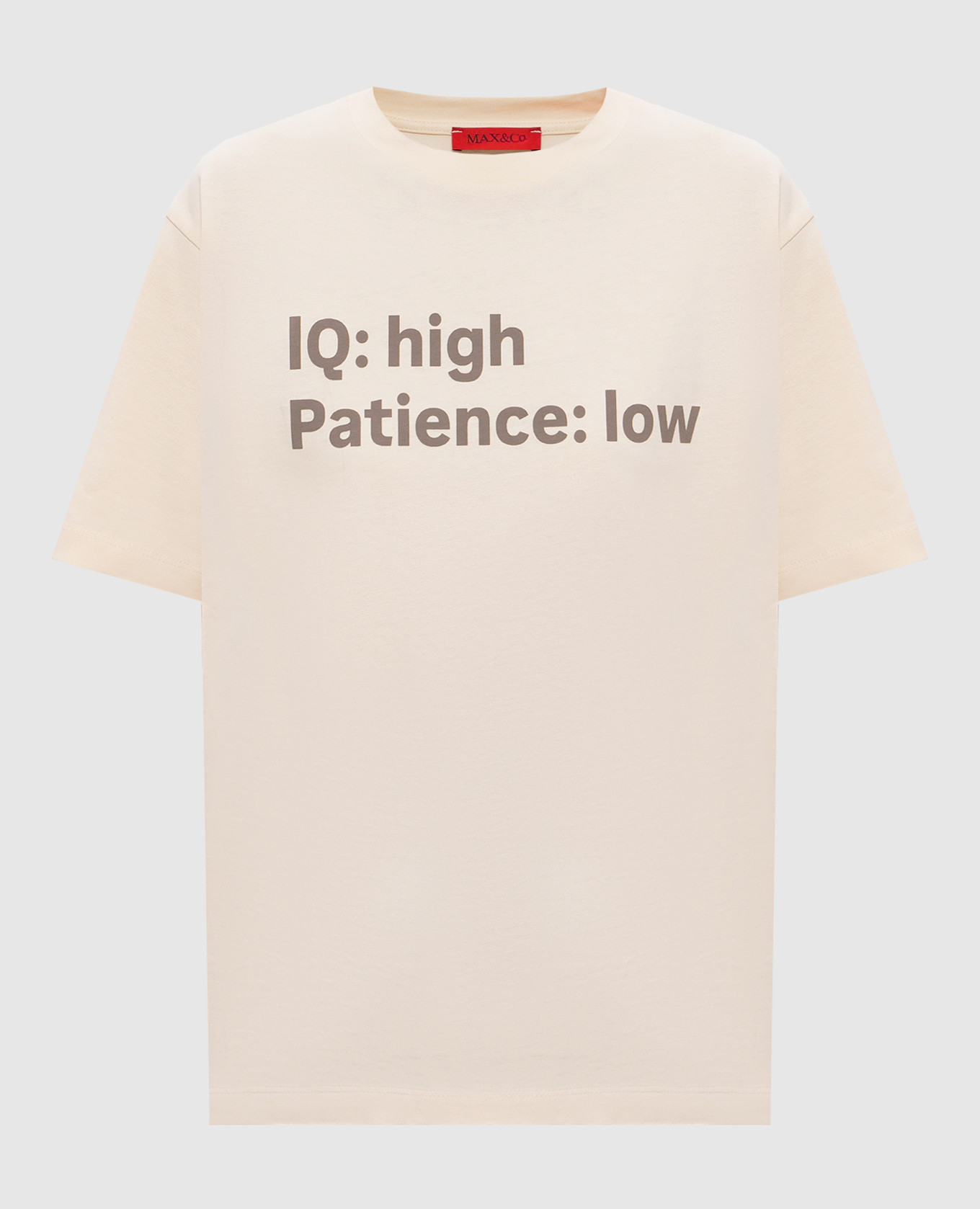 Ivory T-shirt with inscription