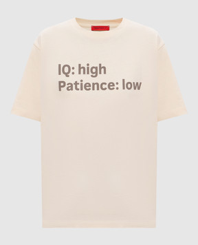 Max & Co Ivory T-shirt with inscription MCOTALENTO
