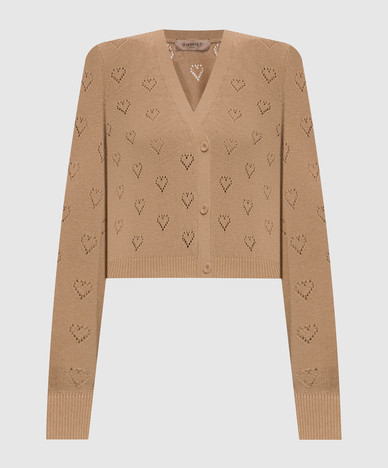 Brown cashmere cardigan