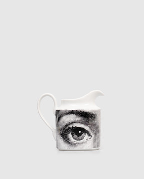 Fornasetti White porcelain milk jug Tema e Variations P05X445