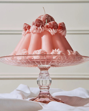 Cereria Introna Pink scented pudding candle 1462
