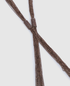 Peserico Brown necklace with monil chain A35526C0CC912