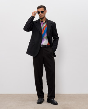 Versace Silk shirt with branded print 10245201A18681
