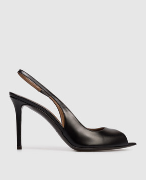 Giuseppe Zanotti Intrigo black leather sandals I400013