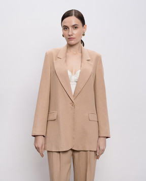 Twinset Beige jacket with linen 261TF2020