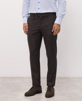 Brunello Cucinelli Dark brown wool pants M038PI1770