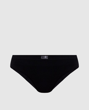 Maison Margiela MM6 Black briefs with logo patch MKL740010