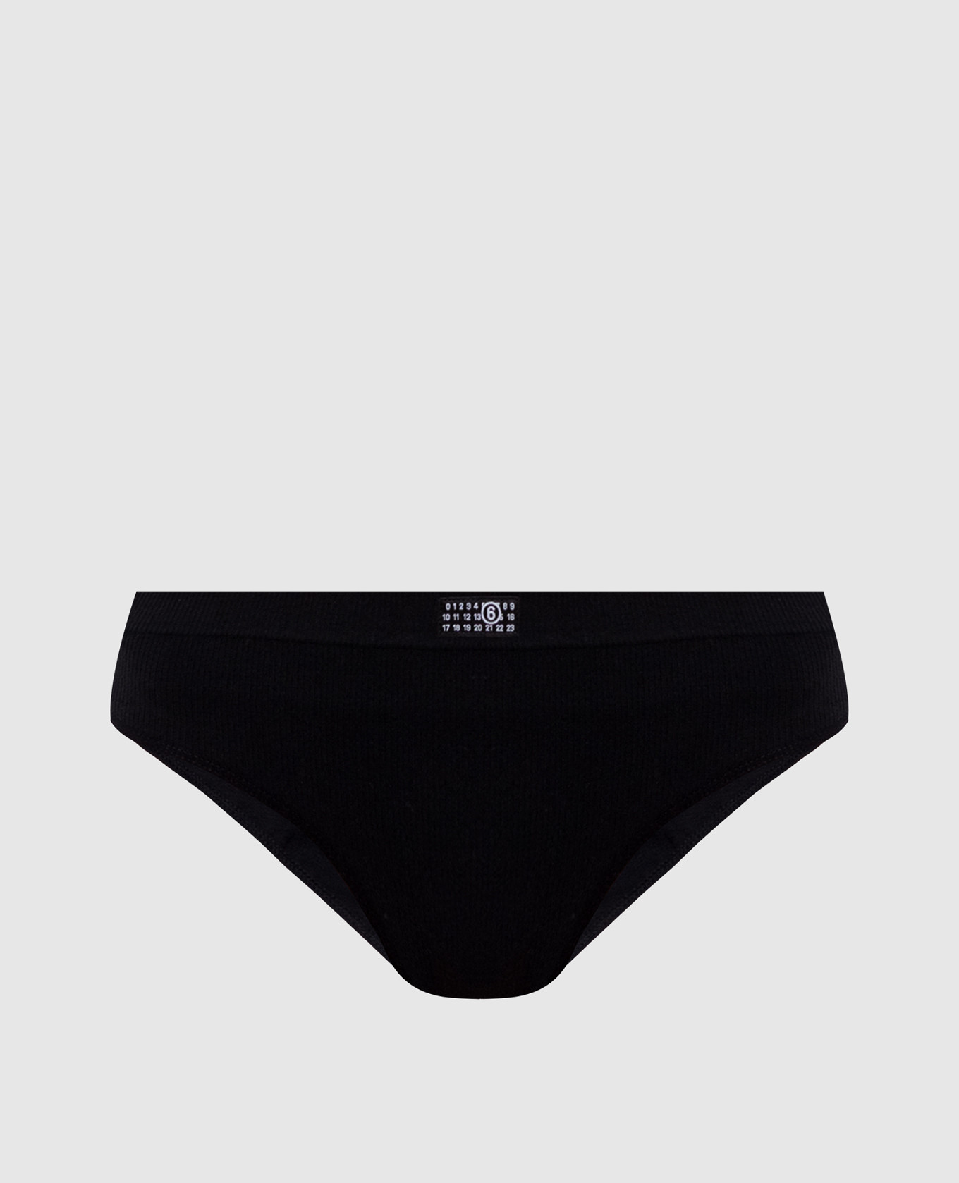 Black briefs with logo patch