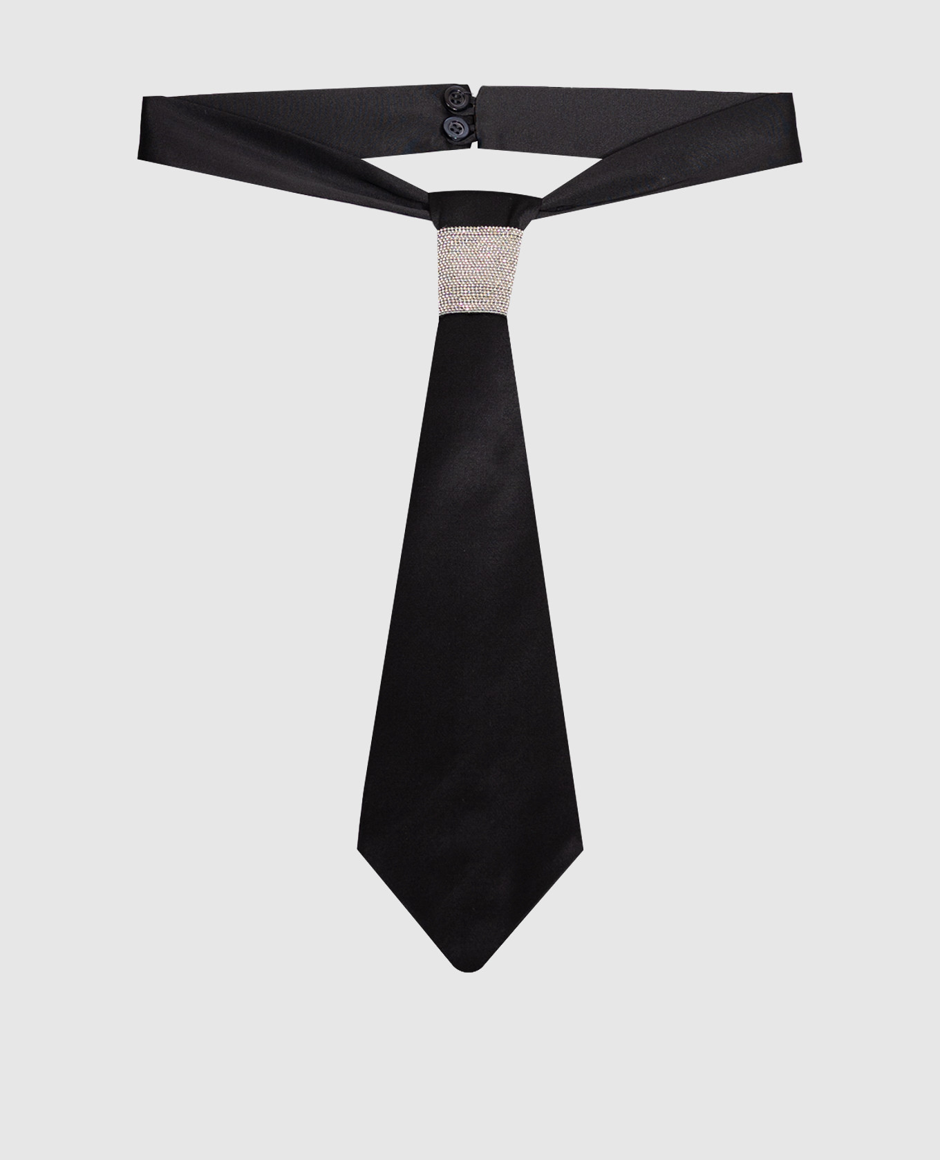 Dark blue tie with monil chain