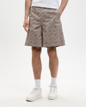 Off-White Gray patterned shorts 44XCB092S26F002