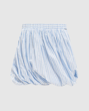Twinset Blue striped skirt with drapery 261TE2082