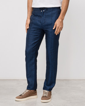 Doriani Cashmere Blue linen pants P207269NP269782538