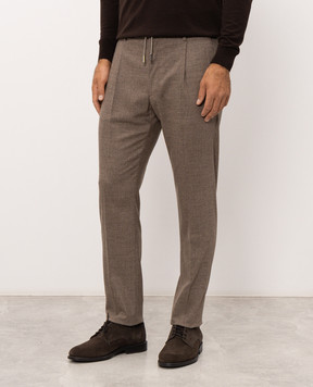 MooRER Brown ANTON wool trousers ANTONFSR