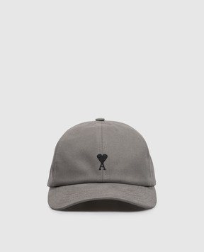 Ami Paris Gray cap with embroidered emblem UCP265AW0041
