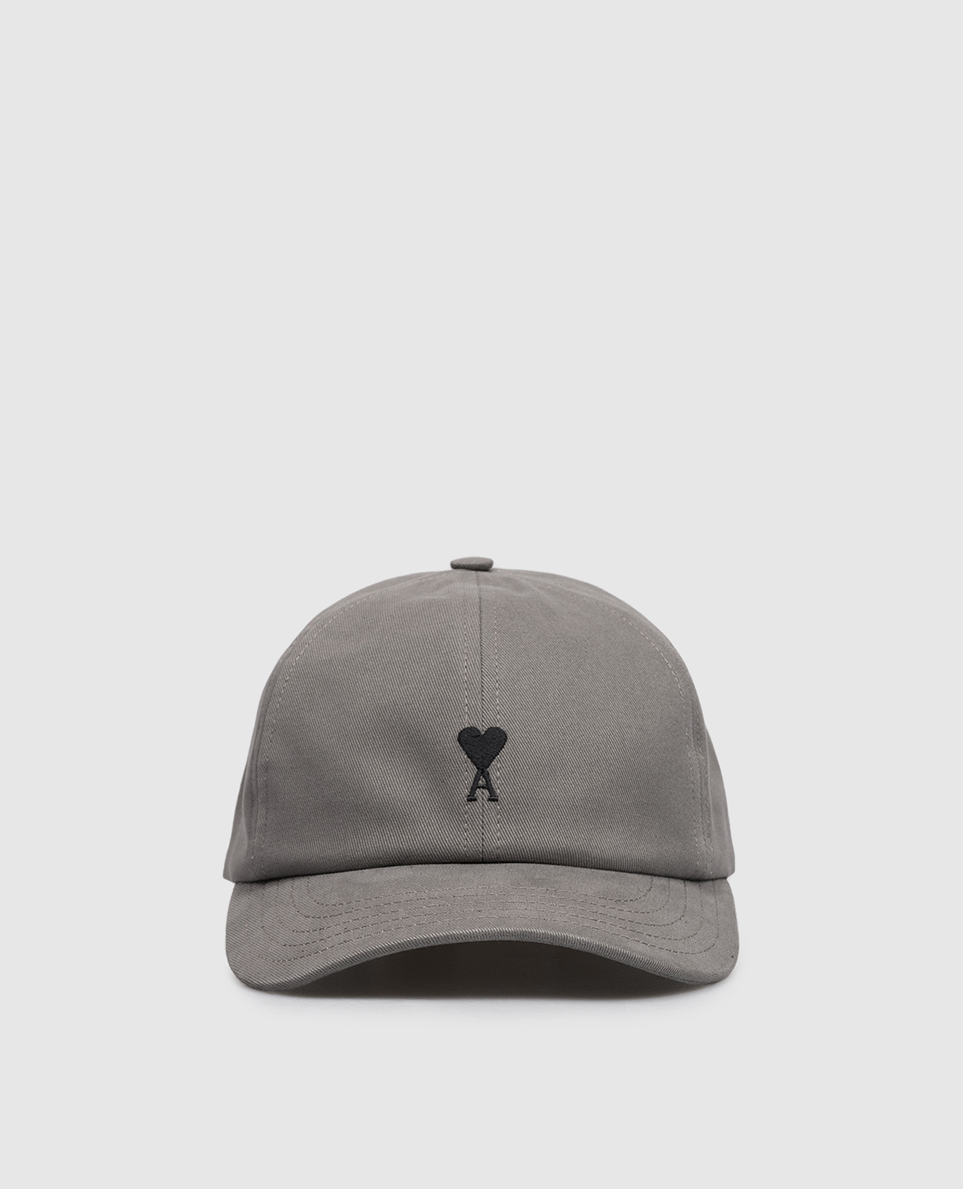 

Gray cap with embroidered emblem Ami Paris, Grey