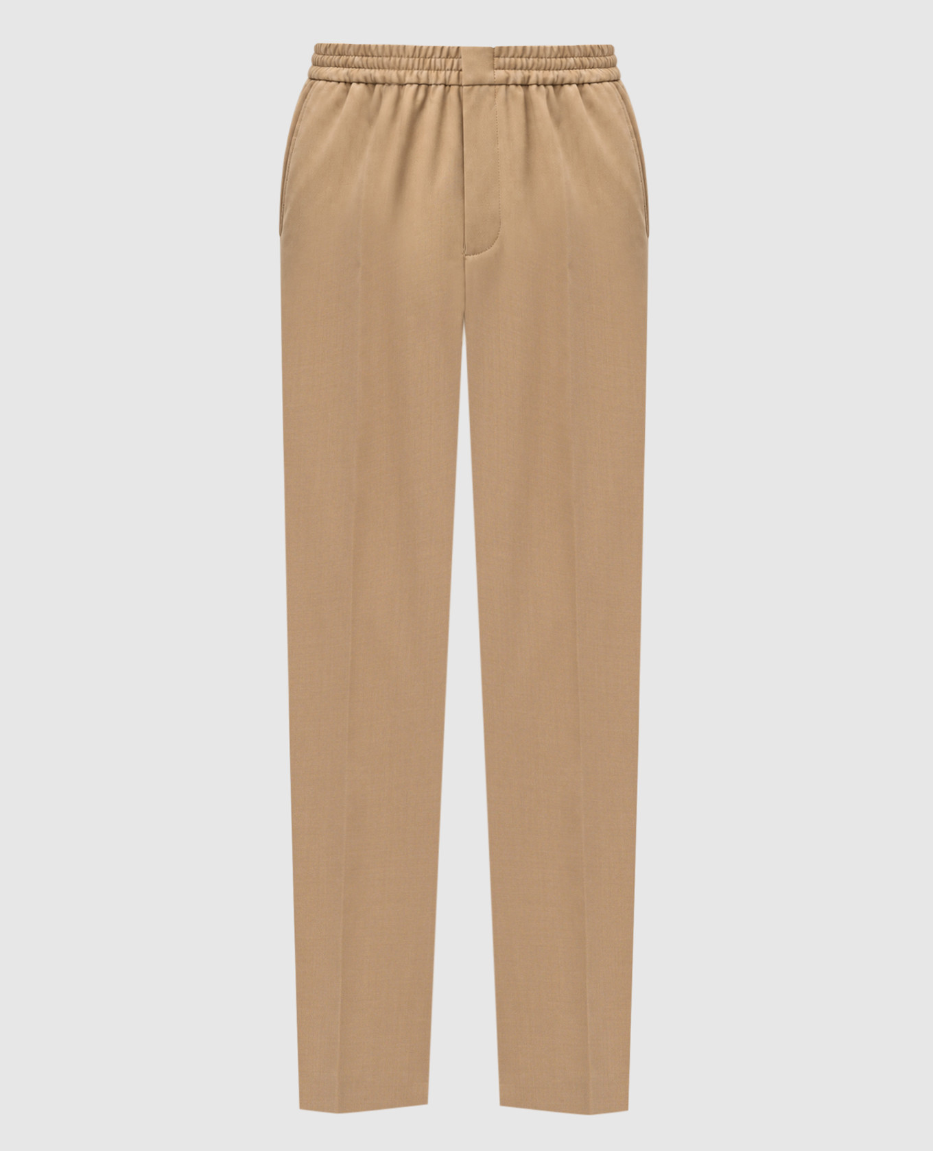 Beige wool pants