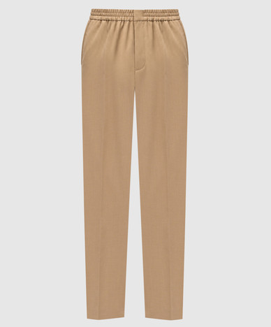 Beige wool pants
