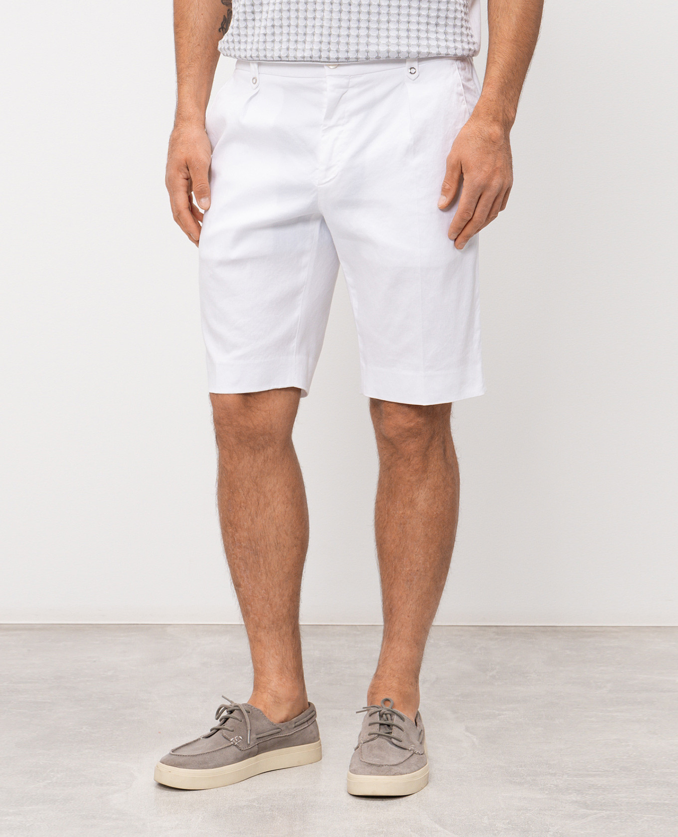 

White linen shorts Stefano Ricci