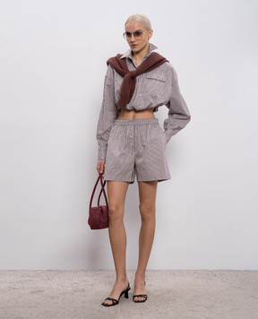 Brunello Cucinelli Striped silk shorts MH746DB699