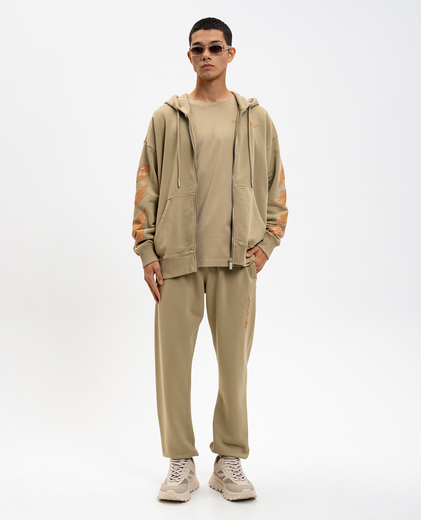 Ink Arrow khaki T-shirt Off-White 2