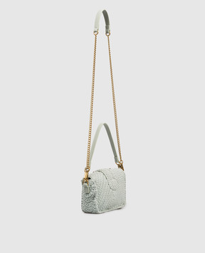 Twinset Green knitted bag with crystals 261TB7490