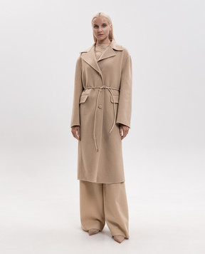 Ermanno Scervino Beige wool coat D496D327CCZBG