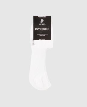 RiminiVeste White socks with footprints Invisibile INVISIBILE