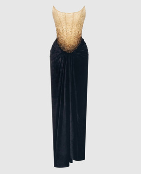 Montsand Black dress with corset top D250