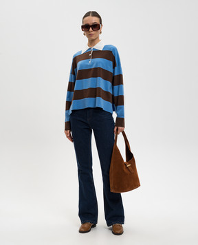 Simkhai Carson blue striped wool polo 5252013K