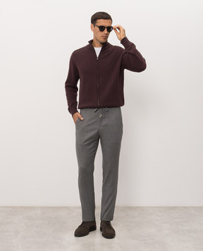 Marco Pescarolo Gray wool and silk pants CARACCIOLO5428
