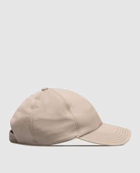 Agnona Beige cap with logo plate AK09U2XU6020