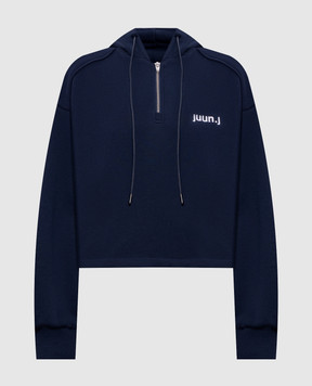 Juun.j Blue hoodie with zipper JW6141W01R