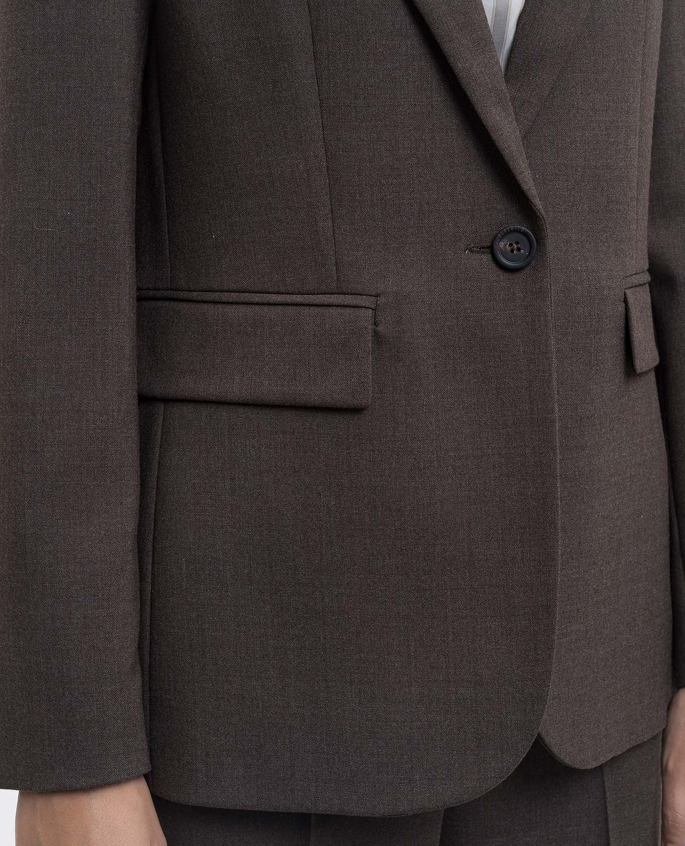 

Brown jacket with wool Peserico