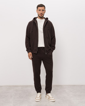 ISAIA Brown cashmere joggers MP0048J0420