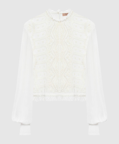 Ivory blouse with embroidery