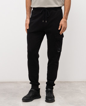 C.P. Company Black joggers with patch MSP067A110044G